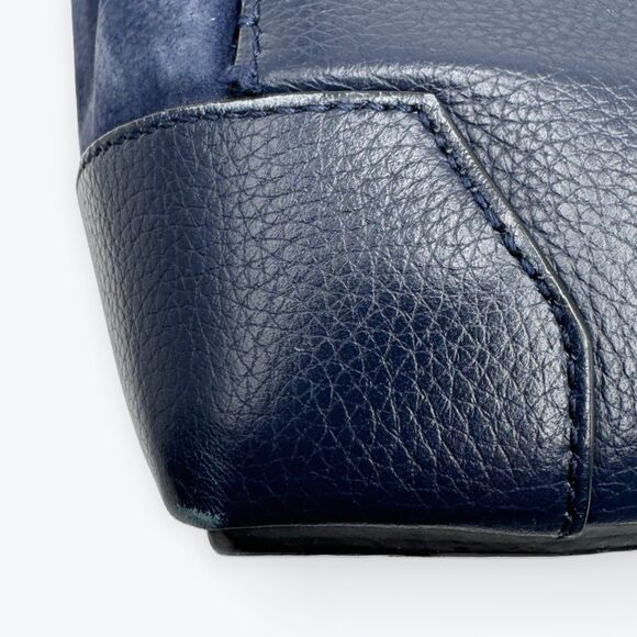 Christian Louboutin Navy Blue Top Handle Spiked 2way Eloise Tote Bag Satchel Sm - Picture 7 of 15